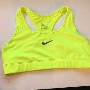 Neon Nike sports bra